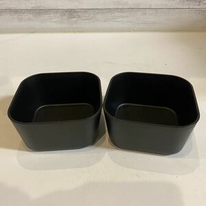 プラスチック製容器 黒 小　2個セット 収納用品　キッチン用品