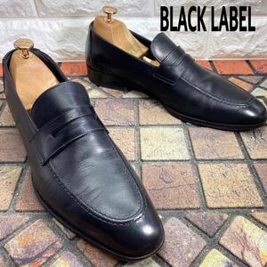 BLACK LABEL ブラックレーベル　クレストブリッジ　ローファー ビジネスシューズ 革靴　レザー　シューズ　25.0cm ブラック　黒　メンズ