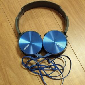 SONY ステレオヘッドホン MDR-XB450 ブルー 重低音