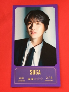 防弾少年団 BTS BANG BANG CON バンバンコン MESSAGE PHOTO メッセージフォト フォトカード トレカ SUGA シュガ ユンギ 2 即決