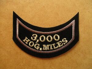 ハーレーダビッドソン オーナーズグループ HOG 3000 miles harley davidson 日本 鷹 刺繍 ワッペン /アメリカ USA パッチMCベスト