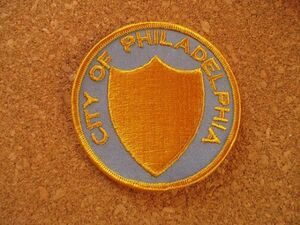 80s フィラデルフィア CITY OF PHILADELPHIA ビンテージ刺繍ワッペン/エンブレム旅行アメリカ観光USAアップリケ土産パッチPatches