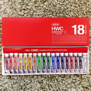 ホルベイン(HOLBEIN) ● 透明水彩絵具 (透明水彩絵の具) 18本