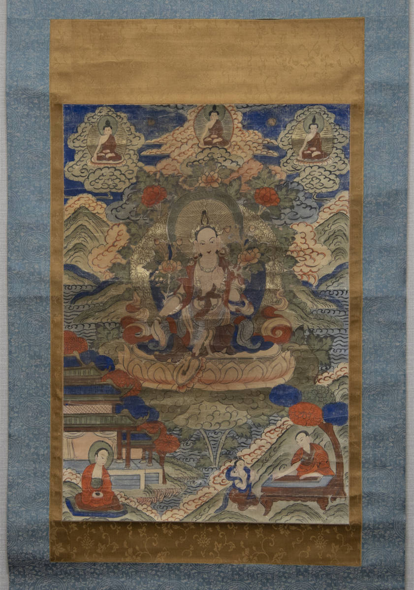 Dynastie Qing Thangka Mandala Dynastie Tang Peinture bouddhiste chinoise Reçu par M. Masui de Mandchourie Défilement vertical Peinture chinoise authentique, Ouvrages d'art, livre, parchemin suspendu