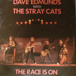 DAVE EDMUNDS WITH THE STRAY CATS THE RACE IS ON レコード