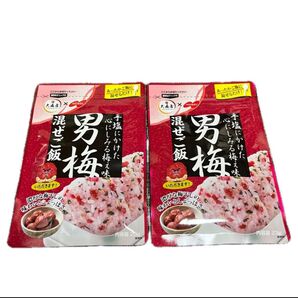 2袋●大森屋×NOVEL●手塩にかけた心にしみる梅ぇ味 男梅 混ぜご飯★各23g★匿名配送/送料込み★クーポン消費/消化