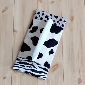 携帯ティッシュケース パッチワーク メンズ ボックスティッシュから詰替え ハンドメイド アニマル柄 408