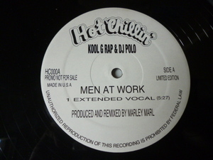 Kool G Rap & D.J. Polo / Men At Work 試聴可 アパッチ・ビート使い レア音源　超DOPE HIPHOP CLASSIC 12 Marley Marl