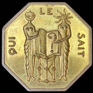 【ジェトン Wishトークン】年代不明 フランス 金メッキ青銅メダル
