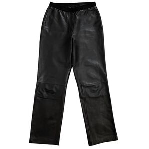 JIL SANDER ジルサンダー レザー パンツ ボトムス 本革 ブラック 黒 ARCHIVE アーカイブ VINTAGE 38