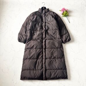 【大きいサイズ】Max Mara マックスマーラ ロングダウンコート スタンドカラー ブラウン 茶 42 XLサイズ