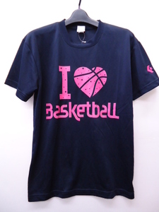 [KCM]XEB-F97-L* new goods *[CONVERSE/ Converse ] lady's short sleeves T-shirt L navy basketball 