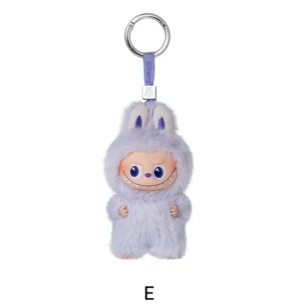 【E】THE MONSTERS PIN FOR LOVEシリーズ ラブブ イニシャル 前半 ぬいぐるみ ペンダント キーホルダー