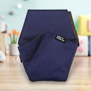 作業するとき使いやすい! エプロンバッグ ポケット ネイビー ⑤
