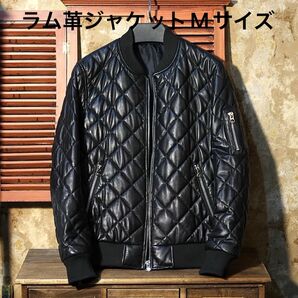 ラム革ジャケット 即日発送 本革レザージャケット ラムレザージャケット ライダースジャケット ジャケットMサイズ