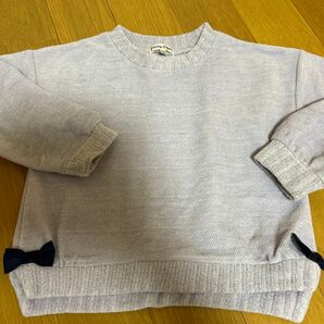 any FAM エニィファム トレーナー セーター リボン パープル 120