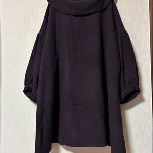 セルフサービス あたたか素材 チュニック ゆったりシルエット パープル