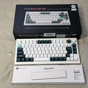 Keychron Q1 HE 日本語配列 ワイヤレスキーボード 磁気センサースイッチ パームレスト付き