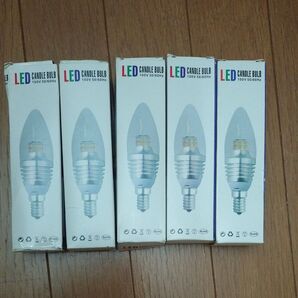 LED CANDLE BULB 5個セット 100V 50/60Hz 電球