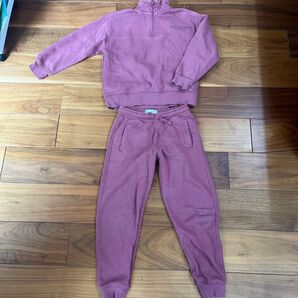 ZARA 上下 スウェットセットアップ ジャージ130140トレーナーh&muniqlogumujidevirickダンス裏起毛