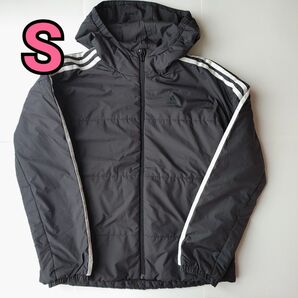 【中古J-2】メンズS/中綿コート/ナイロンジャンパー/ブルゾン/白黒