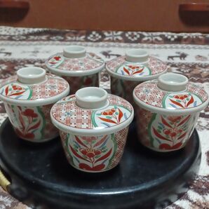 茶碗蒸し椀5個セット 和柄 花柄