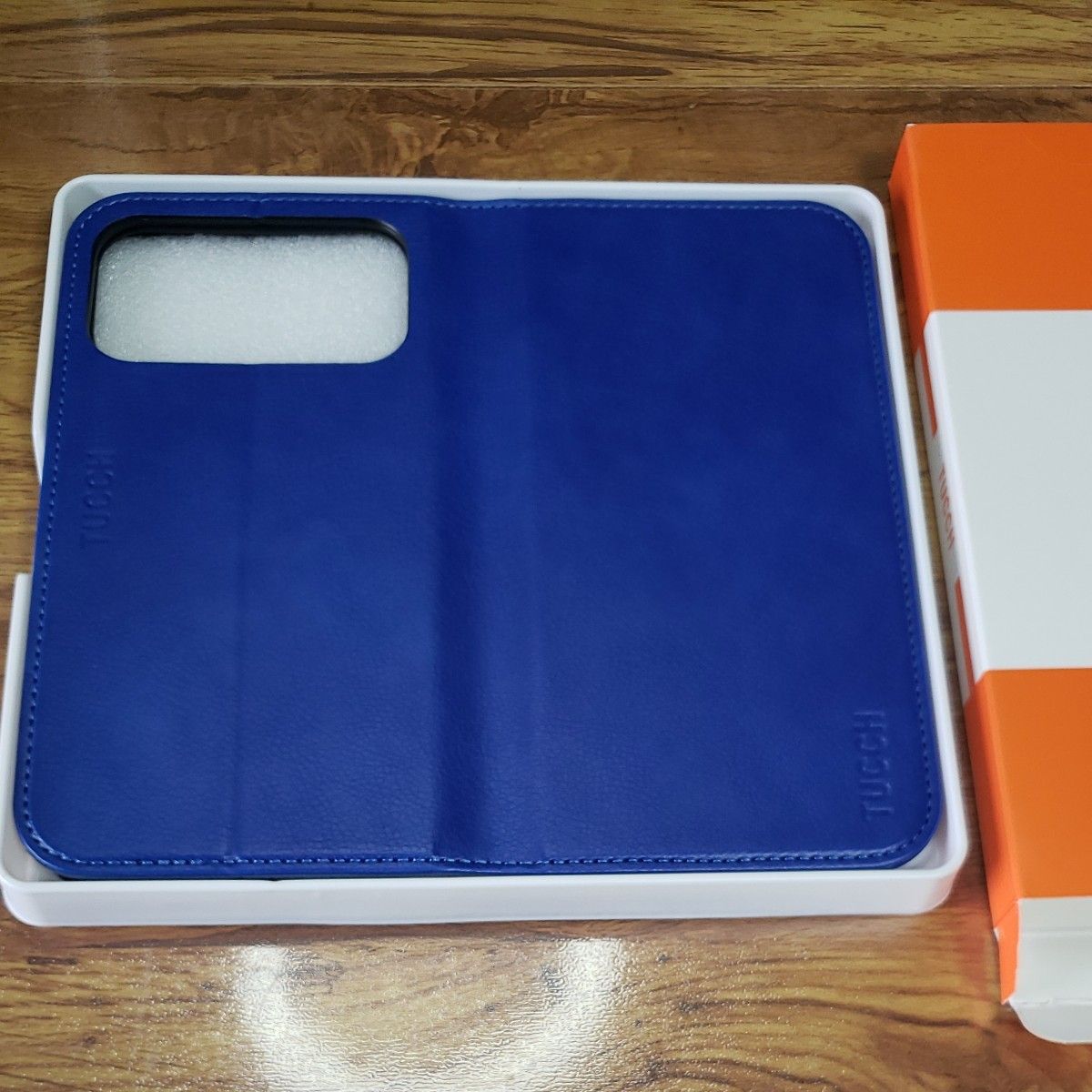 TUCCH iPhone 17 Pro Max 用PUレザー手帳型ケース クラインブルー