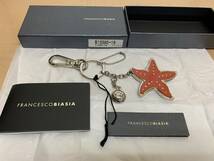 ★高島屋★未使用 箱付★FRANCESCO BIASIA フランチェスコ ビアジア★ヒトデ型 キーホルダー キーリング バッグ チャーム★B10580-19★　_画像1