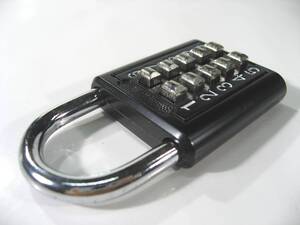 【全国一律送料込】 鍵 南京錠 プッシュ デジタル ロック 10digit 004 黒 5桁