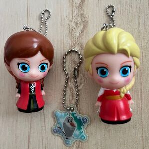 アナと雪の女王 キーホルダー アナ エルサ オラフ ソフビ チェーンキーホルダー