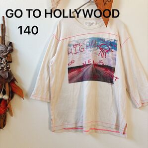 GO TO HOLLYWOOD ゴートゥハリウッド 七部袖Tシャツ 140 可愛い プリント フォト