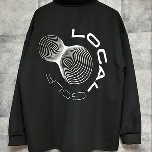 新品 未使用 タグ付 LOCAL GOLF ローカルゴルフ 長袖ポロシャツ ブラック ビックプリント入り M/Lサイズ オススメ品