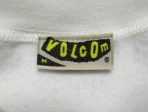 ★美品★90's USA製 VOLCOM ボルコム プリント スウェット M★ホワイト 白 クルーネック ビンテージ OLD スケーター スケボー サーフ 希少_画像7