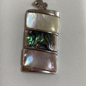 シェル 貝殻 四角形 ペンダントトップ 18KGP