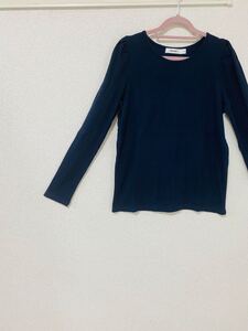 【niko and...】ニコアンド パワースリーブリブオーバー ネイビー