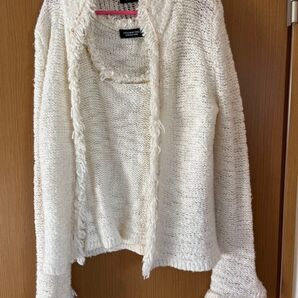Little New York ホワイト ニットセーター カーディガン アンサンブル セットアップ サイズM