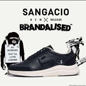 ☆限定 新品 BRANDALISED SANGACIO スニーカー バンクシーグラフィティフォト ブラック 26.5cm ☆
