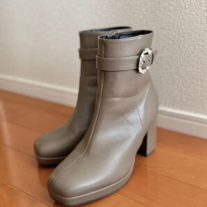 ORiental TRaffic ビジューベルトプラットフォームブーツ