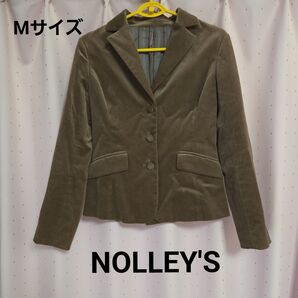 セレクトショップ 【NOLLEY'S】ノーリーズ ベージュ ベロア テーラードジャケット 3つボタン