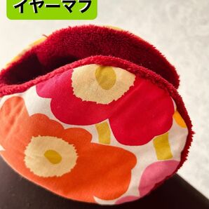 マリメッコ イヤーマフ 耳あて レディースサイズ 首の後ろからあてるので、スッキリ見えます。