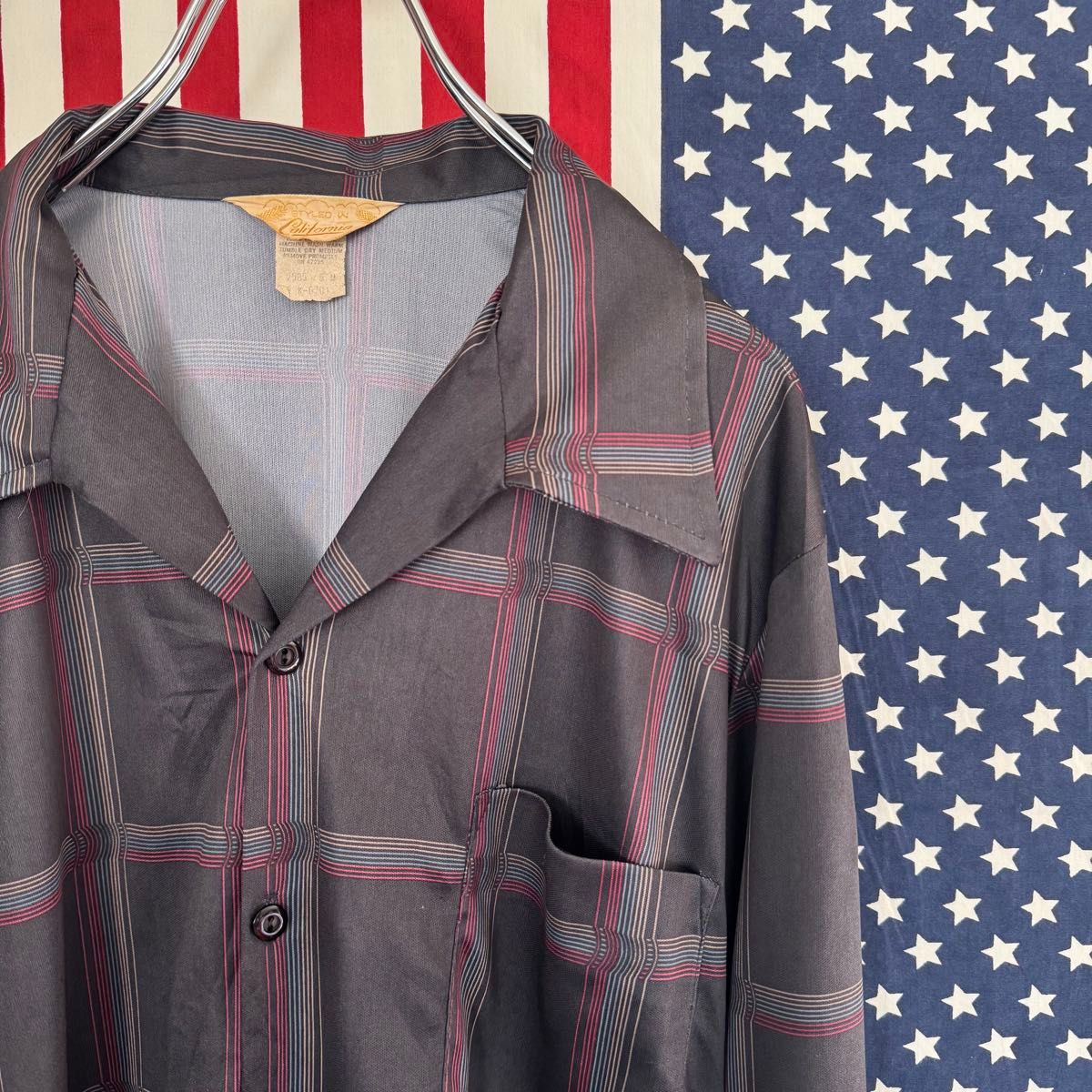 STYLED IN California ヴィンテージ オープンカラーシャツ M