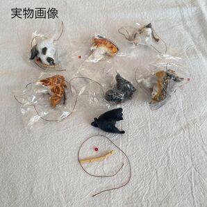釣り 猫 フィギュア ガチャ 7種類 水槽 置物 カプセルトイ アクアリウム ねこ 7匹セット ネコ インテリア 新品 未使用