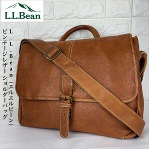 希少 L.L.Bean ビンテージ レザーショルダーバッグ ブラウン