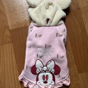 ミニーマウス柄プルオーバー 3S ピンク ペットパラダイス ミニーマウス