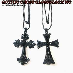  necklace gothic black Cross pendant [ new goods unused ]