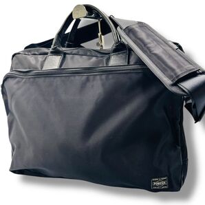 PORTER TIME タイム 3WAYブリーフケース 未使用に近い 美品 ビジネス リュック ショルダー 黒 吉田カバン 安心