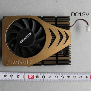 中古 冷却 6㎝ ファン 2端子 DC12V ビデオカード用 GIGABYTE ラジエター 空冷 ブロアー