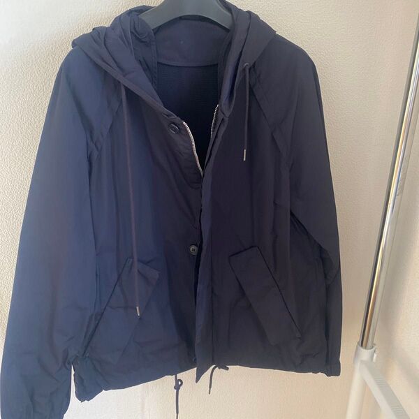グローバルワーク マウンテンパーカー フード付き メンズ ネイビー Mサイズ