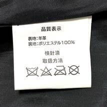 C3636◆大栄トレーディング◆サイズL レザー ジャケット コート アウター ブラック レディース 本革 real leather シープ バイカー/gg_画像8