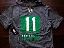 【既決USA】NBA★Boston Celticsボストン・セルティックス@胸元&背中【IRVIMG】ロゴ入【NBA Boston Celtics Short Sleeve Hoodie】Grey@M_画像8